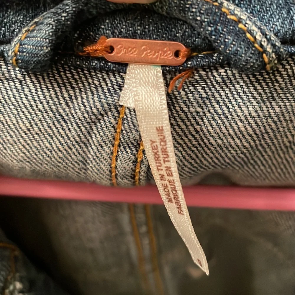 Free People Distressed Jean Jacket - Picture 4 of 5